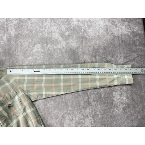 Lauren Ralph Lauren Vtg. Women's Sz S Green/Pink Plaid Button Front Blouse - Picture 12 of 14